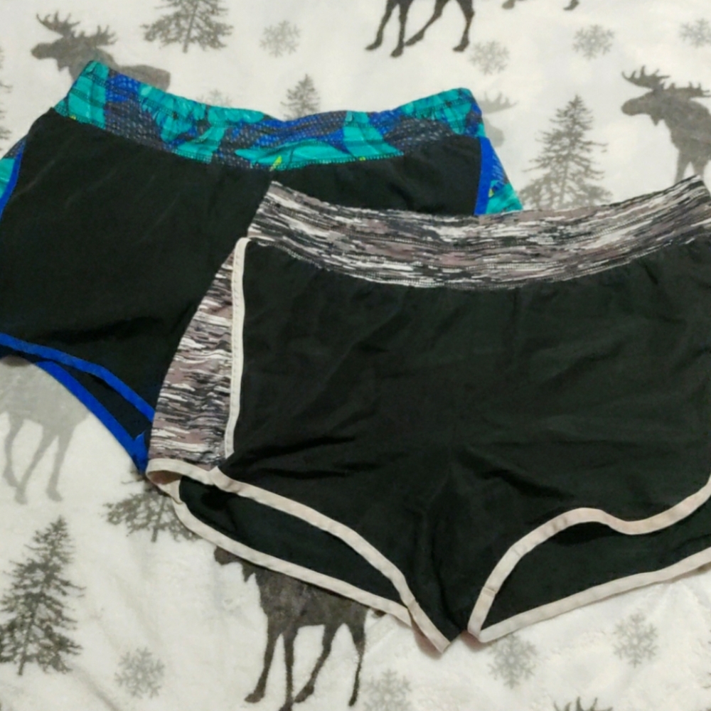 Blue Track Shorts with liner inside